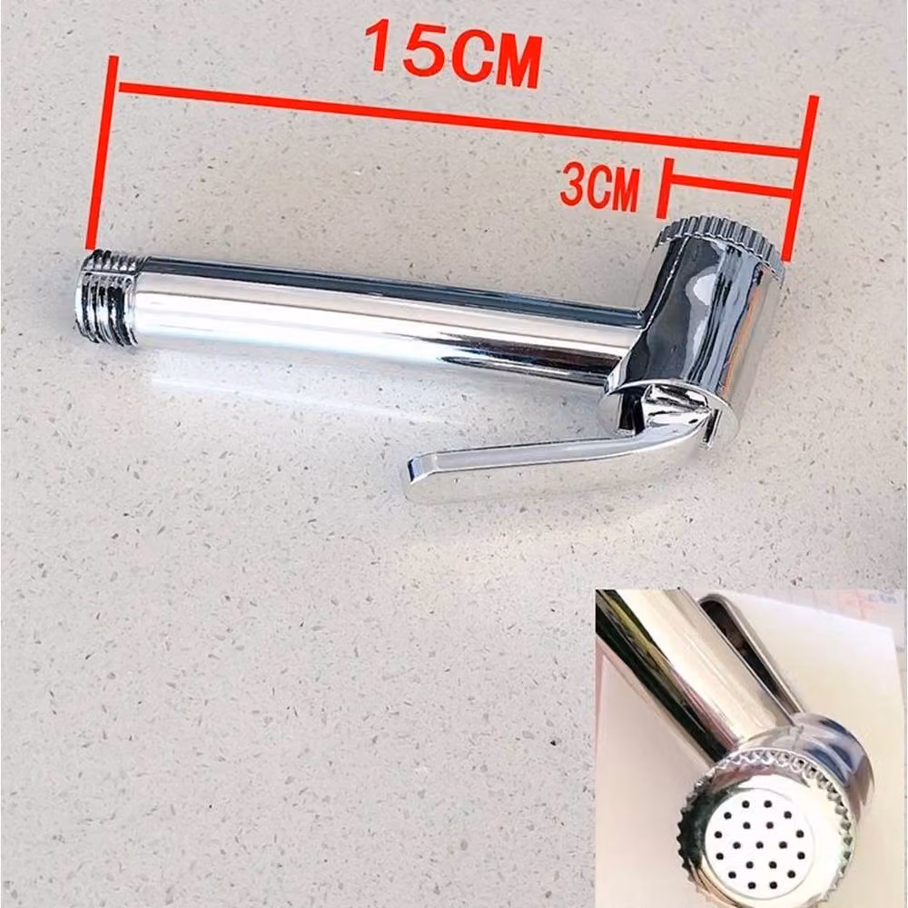 Kelvenix Handheld Shower Head and Bidet Spray Tap with Hose in Silver/Chrome, W: 52 cm – 2