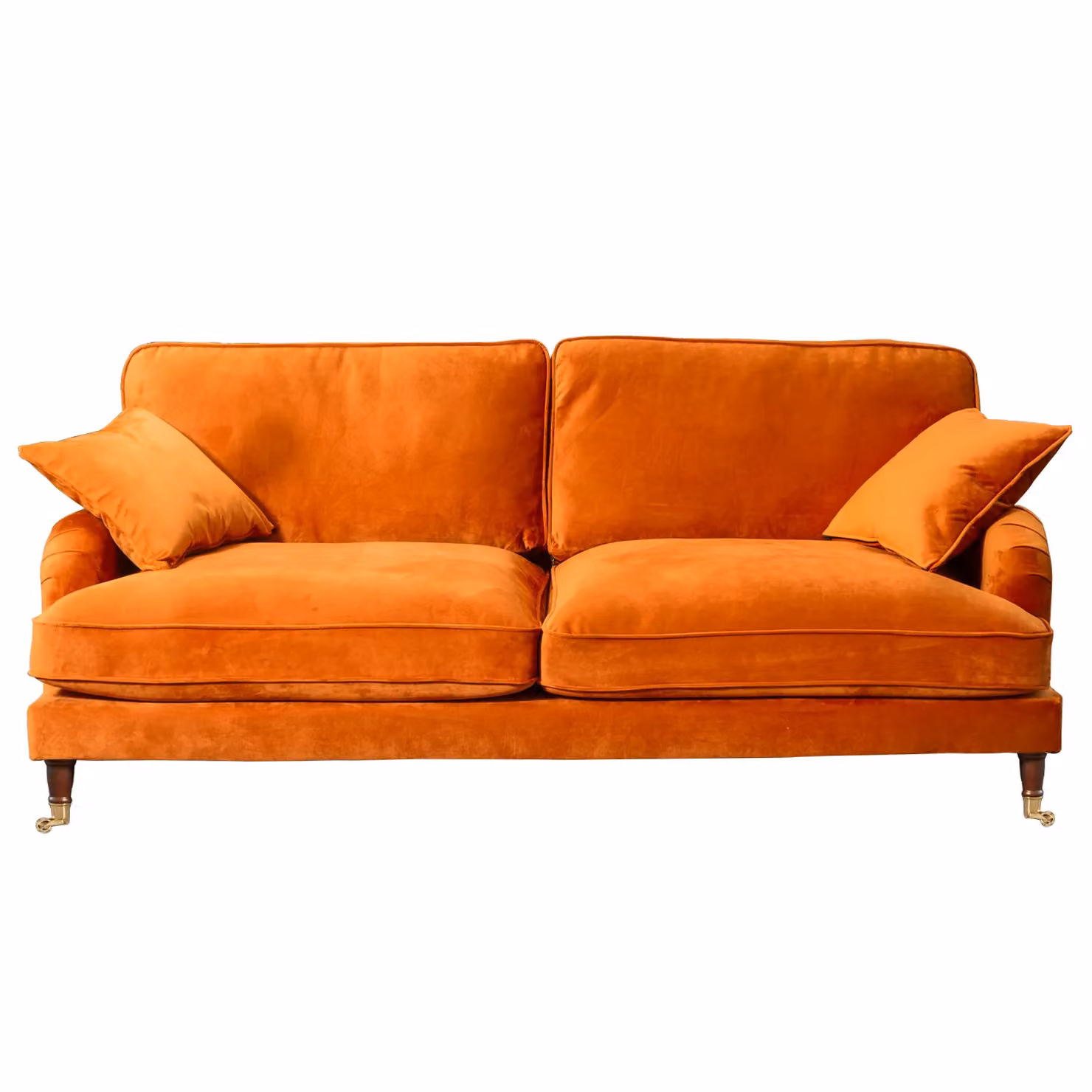 Artemis Home Mackenzie 4 Seat Velvet Sofa in Orange – 2