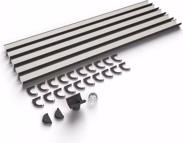 Galeco Black PVC Half Round Gutter Kit, 150mm
