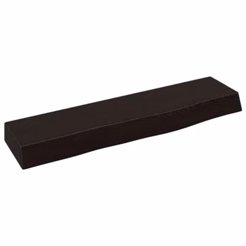 vidaXL Rustic Oak Wall Shelf, Dark Brown, W: 40 cm, D: 10 cm, H: 4 cm – 1