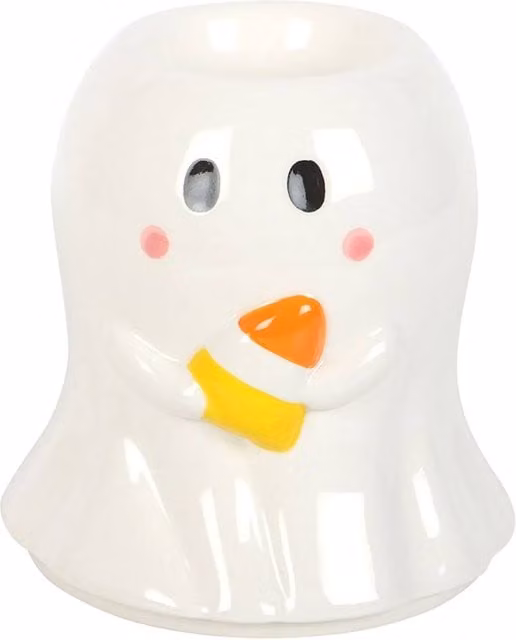 Something Different Ghost Ceramic Oil Burner in White, H 12.5 cm x W 12.0 cm x D 12.0 cm