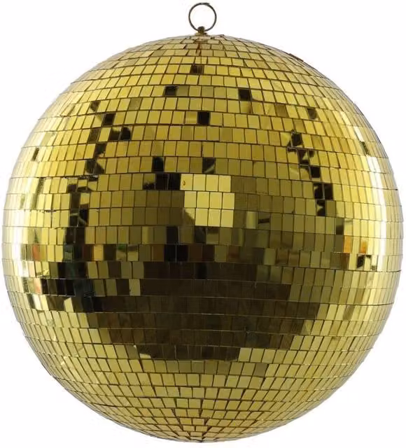KDMD Gold Disco Ball Christmas Bauble, Diameter: 40 cm