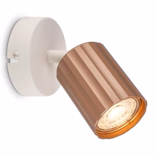 Briloner Adjustable GU10 Modern Metal Wall Light in Brown, W/D/H: 8 x 8 x 12.5 cm – 1