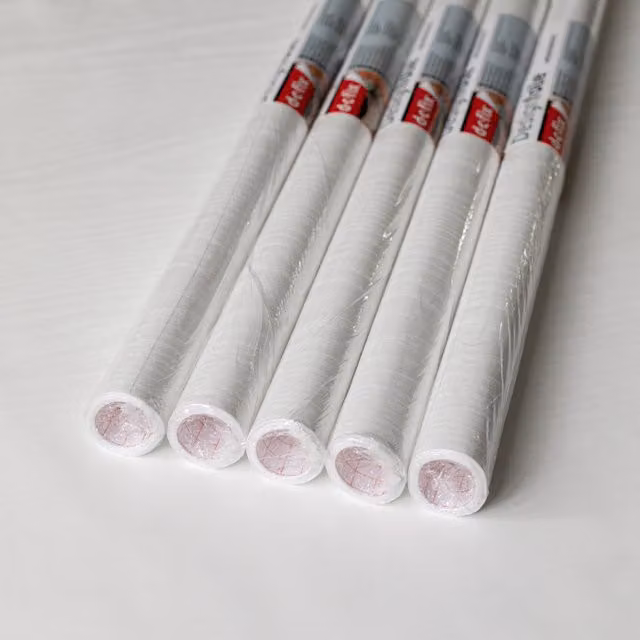 dc fix Whitewood Self Adhesive Vinyl Wrap for Kitchen Doors and Worktops, White, W: 67.5 cm, L: 2 m (Pack of 5)