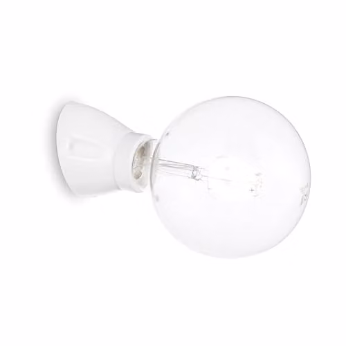 Netlighting Winery White Ceramic and Glass 1 Light Wall Light