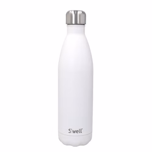 S'well Stainless Steel Reusable Vacuum Insulated Water Bottle, 750ml, White