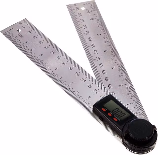 Lumberjack Digital LCD Angle Finder Stainless Steel Protractor, Silver