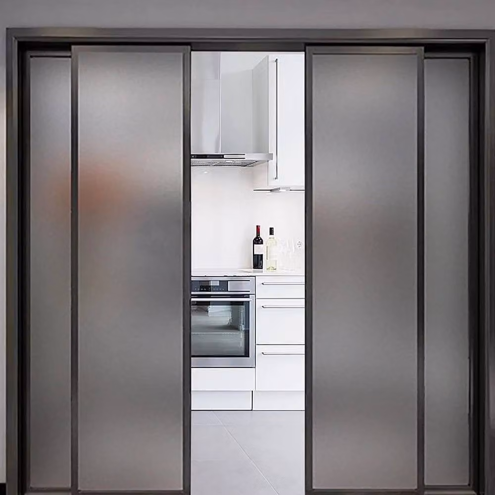 NESTLUNE Blackout Static Cling Window Glass Film for Privacy Protection, Black, 100 cm – 2