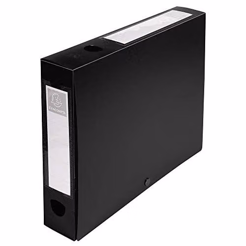 Exacompta Black Plastic A4 Document Filing Box