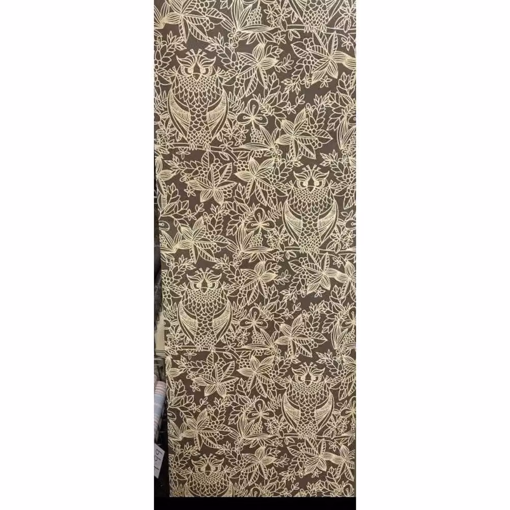 Havendro Chocolate Owl Floral Metallic Wallpaper in Brown – 3