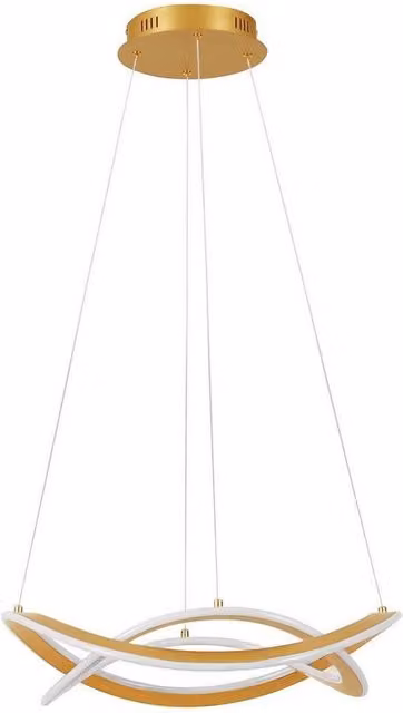 Netlighting Celestia LED Pendant Light in Gold/Brass, 60cm, Dimmable, 87W, 3141lm, 3000K – 1