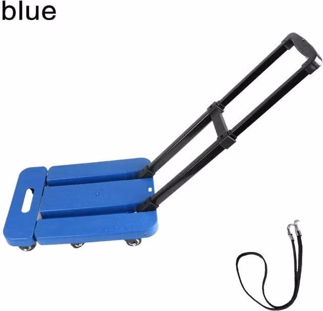 KORVIXA Blue Steel Folding Hand Truck Luggage Dolly Trolley – 1