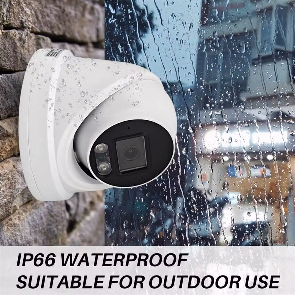 Nordara 5MP AOC ColorVu Outdoor CCTV Camera with LED Night Vision, Microphone and Audio in White – 3