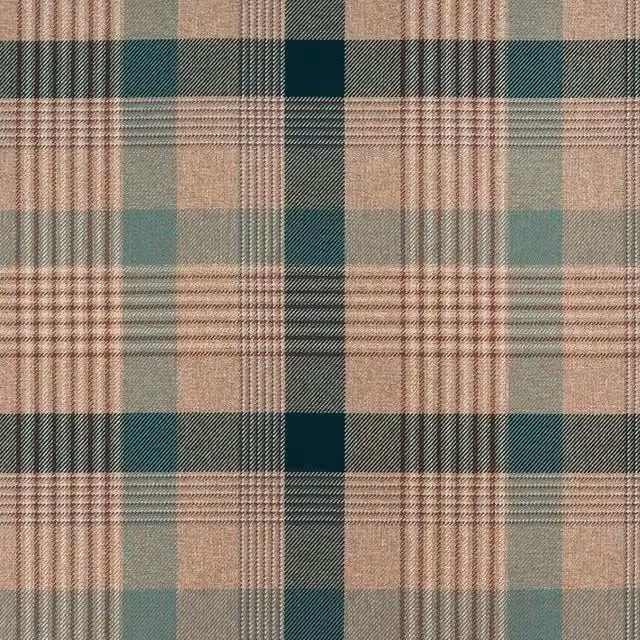 Terrys Katrine Fabric Teal Petrol Blue and Beige