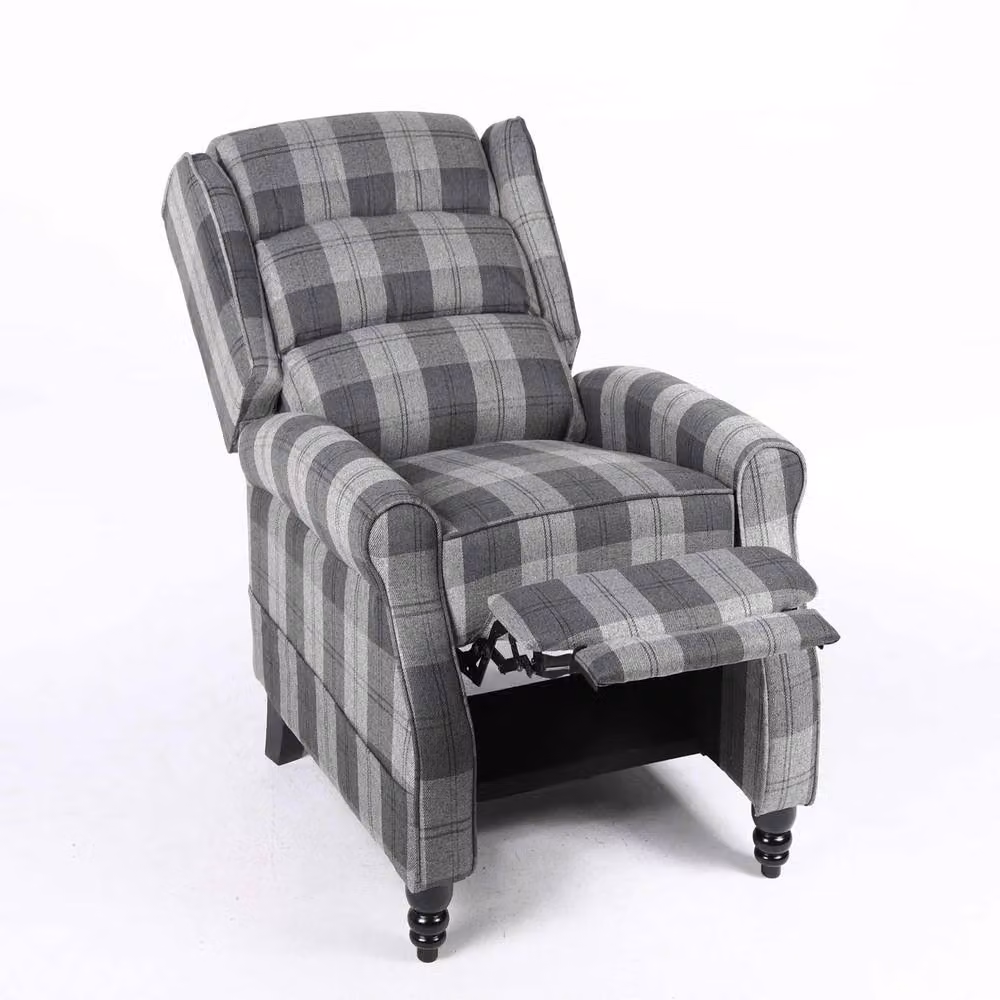SquareBoxx Balmoral Premier Fabric Recliner Armchair in Grey – 2