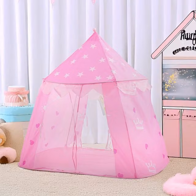 Livingandhome Foldable Pink Fantasy Castle Play Tent