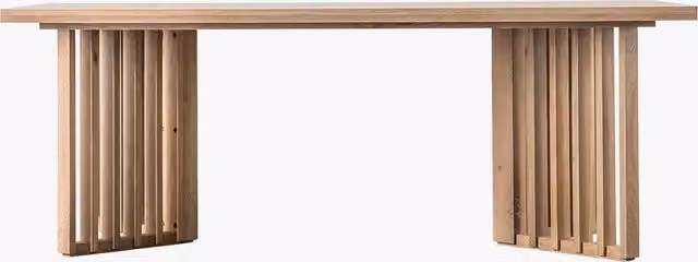 Perch & Parrow Groover Modern Rectangular Oak Dining Table in Brown
