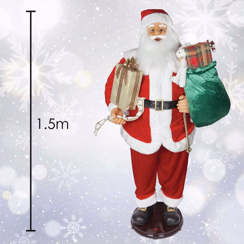 VFM e-Store Dancing Father Christmas Singing Santa Claus Decoration, Red – 3