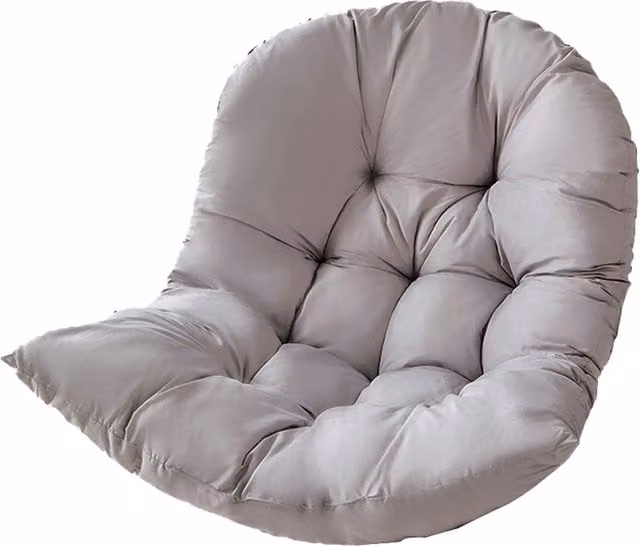 Kidkid Oval Outdoor Hanging Egg Chair Cushion in Light Grey