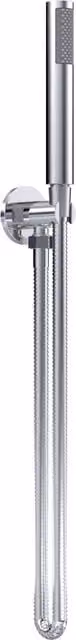 Balterley Slim Round Showerhead Kit with Handheld Shower, Hose and Parking Bracket, Chrome/Silver, H x W x D: 123 x 3 x 5.5 cm