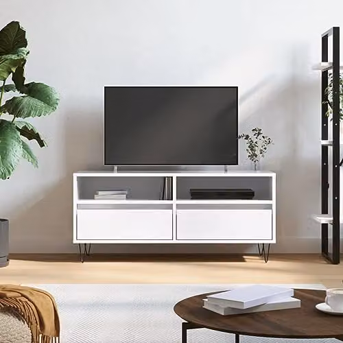 vidaXL TV Cabinet in Grey, W/D/H: 100 x 34.5 x 44.5 cm – 1