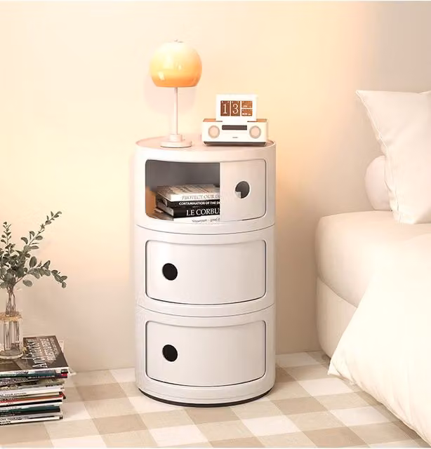 Living and Home 3-Tiered Plastic Storage Drawer Unit in White