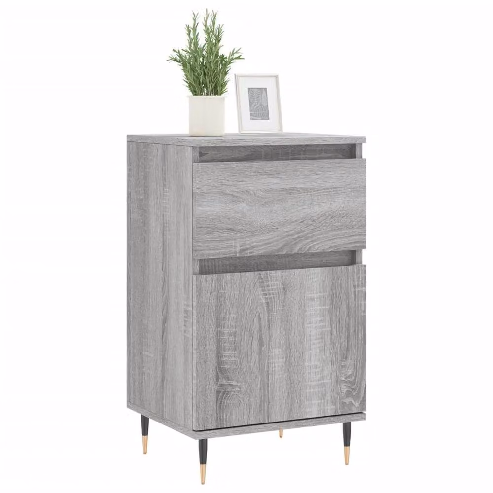 Berkfield Home Set of 2 Grey Sonoma Sideboards in Engineered Wood W/D/H: 40 x 35 x 70 cm – 2