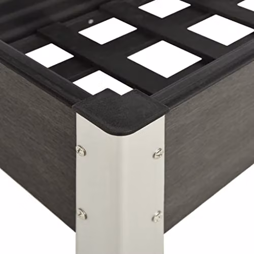 vidaXL Grey WPC and Steel Raised Bed W/D/H: 120 x 40 x 75 cm – 2