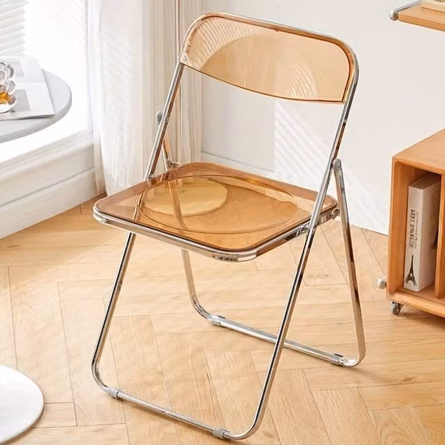 Ventryn Brown Transparent Acrylic Chair
