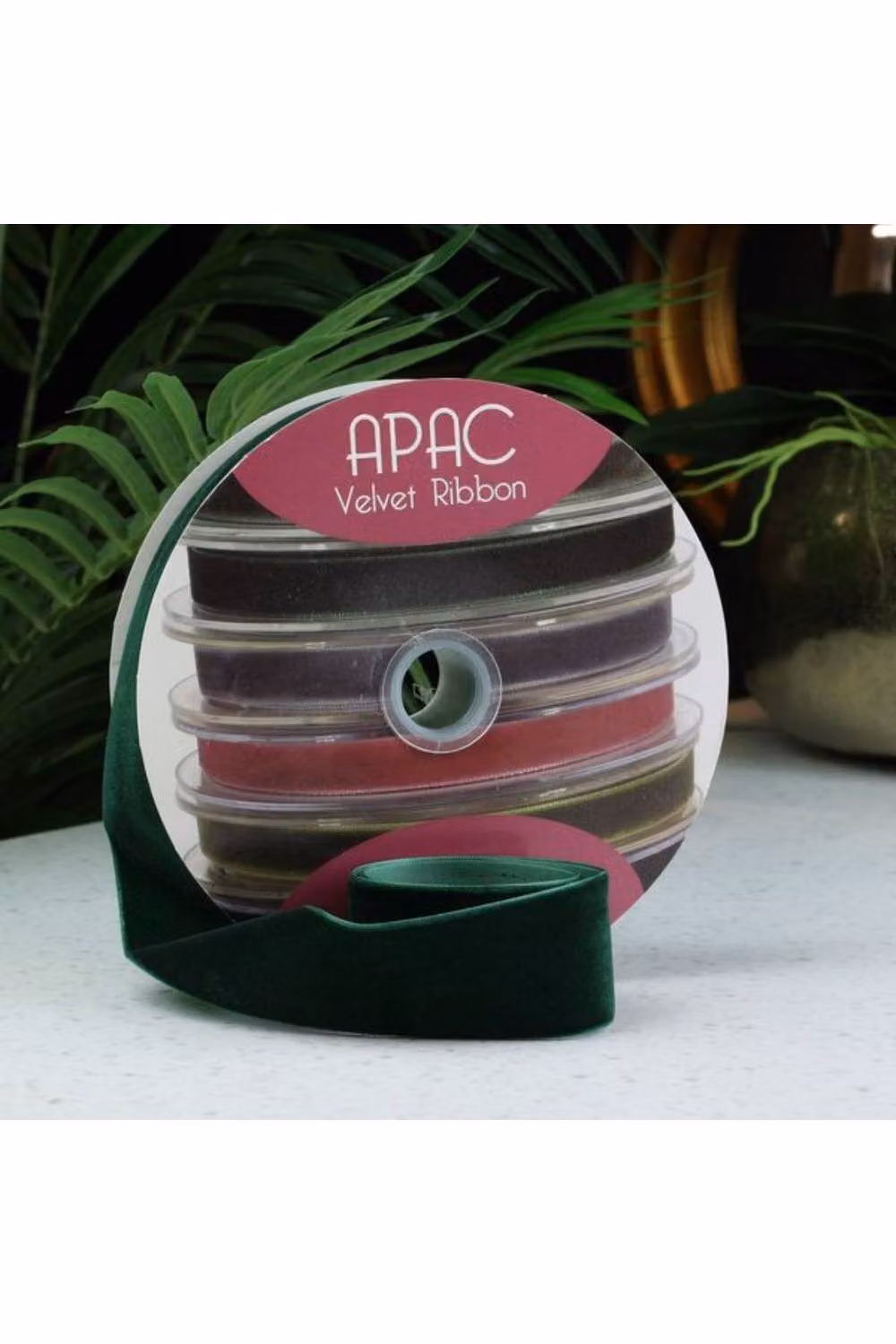 KDMD Forest Green Velvet Ribbon, Width: 3.8 cm, Length: 20 m – 2