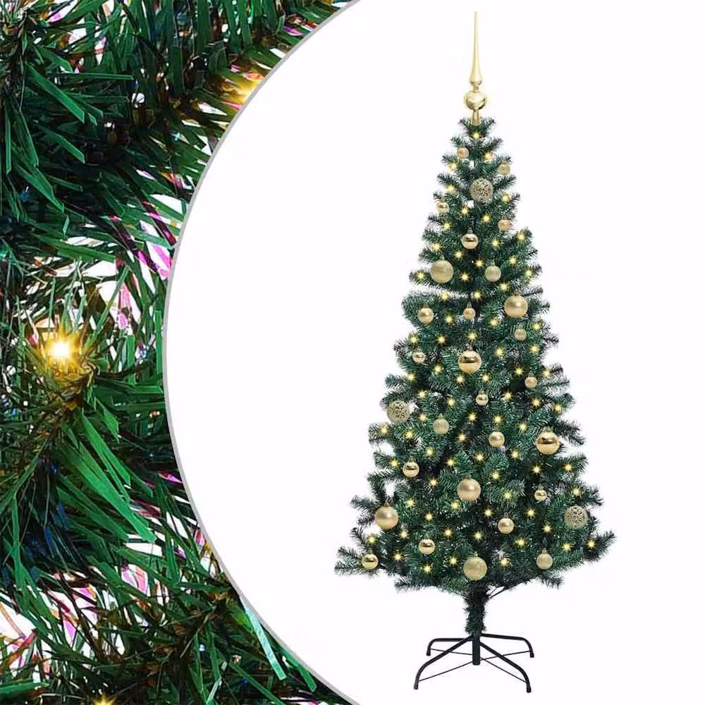 Berkfield Home Pre-lit Artificial Christmas Tree, Green, Height: 150 cm – 2