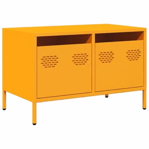 vidaXL Industrial TV Cabinet in Mustard Yellow, W/D/H: 68 x 39 x 43.5 cm