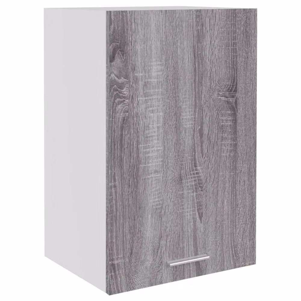 Berkfield Home Grey Sonoma Wall Mounted Hanging Cabinet with Glass Doors, W/D/H: 39.5 x 31 x 60 cm – 2