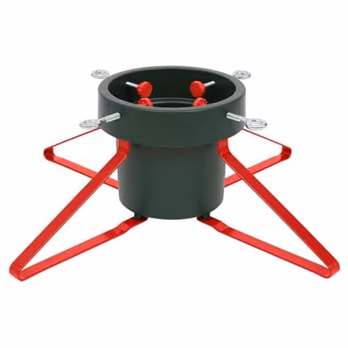 Harbour Housewares Classic Real Christmas Tree Stand in Red or Green – 1