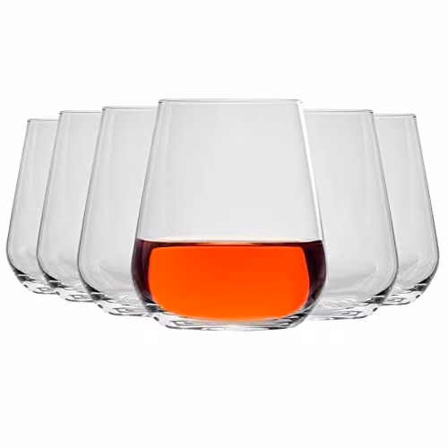 Bormioli Rocco Inalto Uno Transparent Glass Tumbler Set, 410 ml, Pack of 12