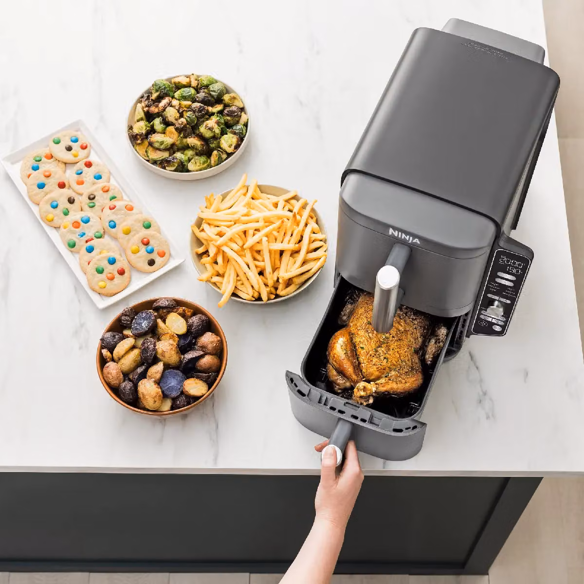 Ninja Double Stack XL 2-Drawer Dual Zone Air Fryer, 9.5L, Grey (SL400UK) – 3
