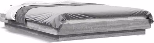 Berkfield Home Sonoma Bed Frame in Grey, W/D/H: 140 x 200 cm