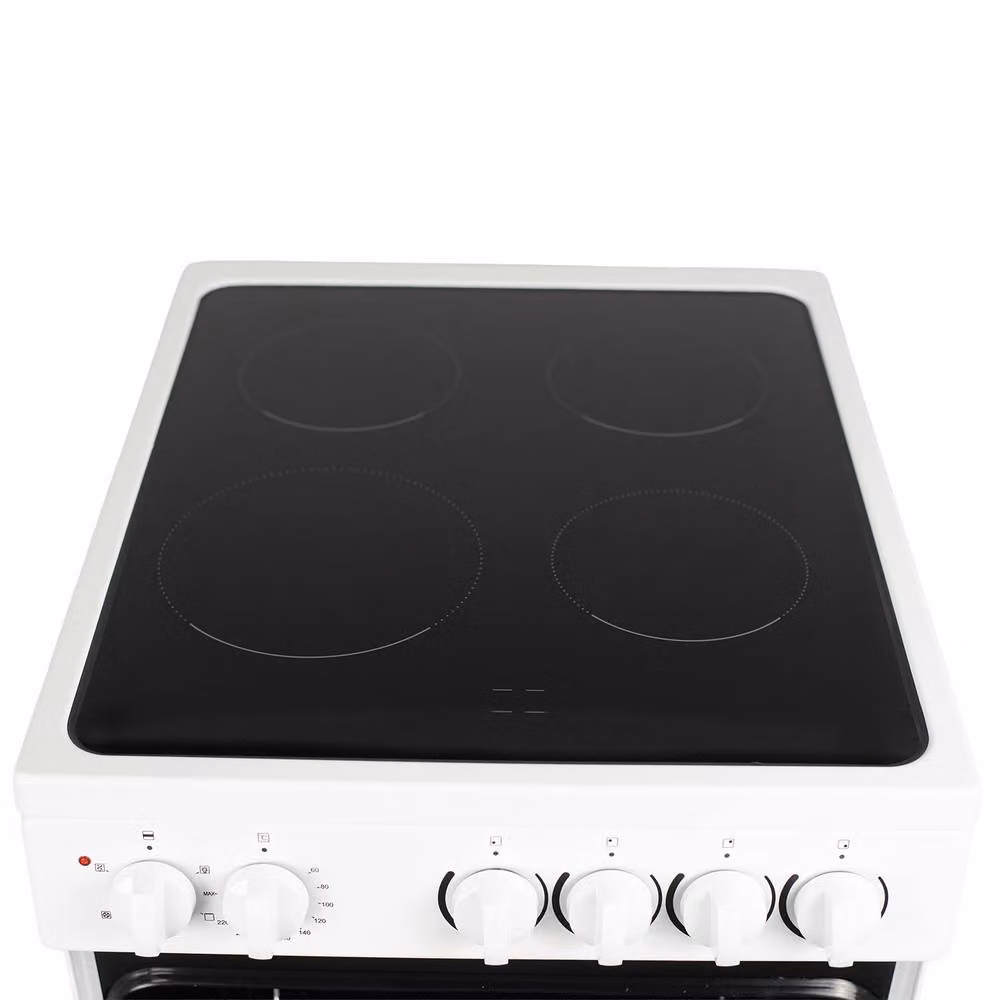 Willow White 50cm Freestanding Electric Cooker with Ceramic Hobs and Grill – 4