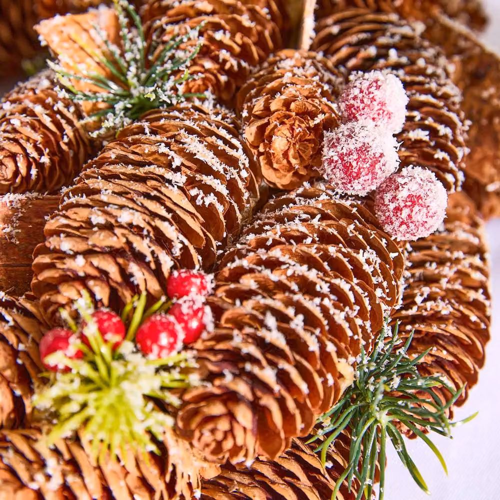 Dibor Berries Christmas Wreath Tabletop Centrepiece, Red, Green and Multicolour, Diameter: 36 cm – 5
