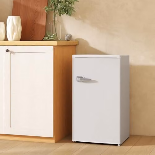 HOMCOM 85L Under Counter Freestanding Fridge with Chiller Box and LED Interior Light, White, W/D/H: 45 x 40 x 85 cm – 5
