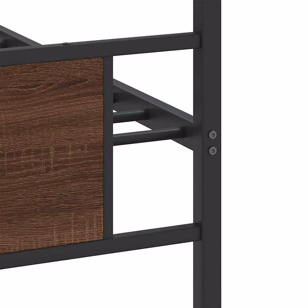 Berkfield Home Bed Frame in Brown Oak, W/D/H: 90 x 200 cm – 6