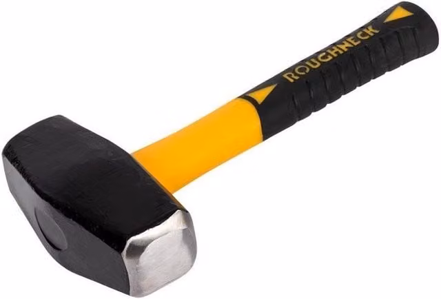 Roughneck Forged Steel Club Hammer with Fibreglass Handle in Black and Multicolour