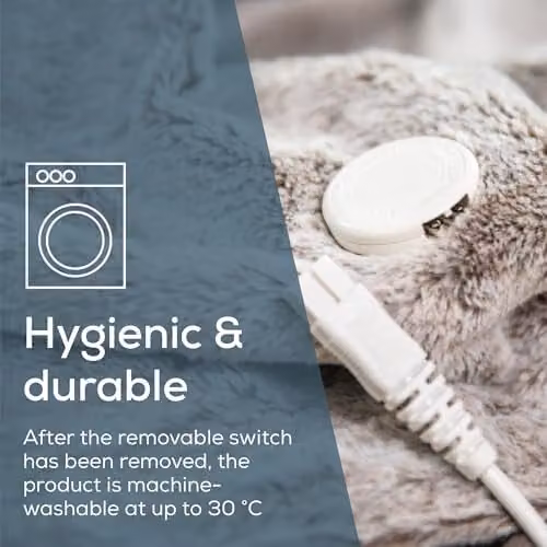 Beurer HD 75 Nordic Electric Blanket in Faux Fur Look, Beige/Brown, W/D: 180 x 130 cm – 5
