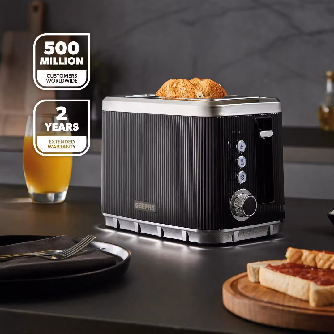 Geepas Arcus Collection 930W 2 Slice Toaster with 7 Browning Levels in Black – 2