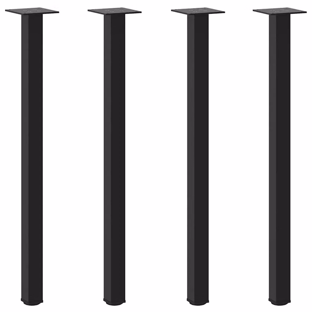 Berkfield Home Black Steel Coffee Table Legs, 4 Pieces, Height: 73 cm – 1
