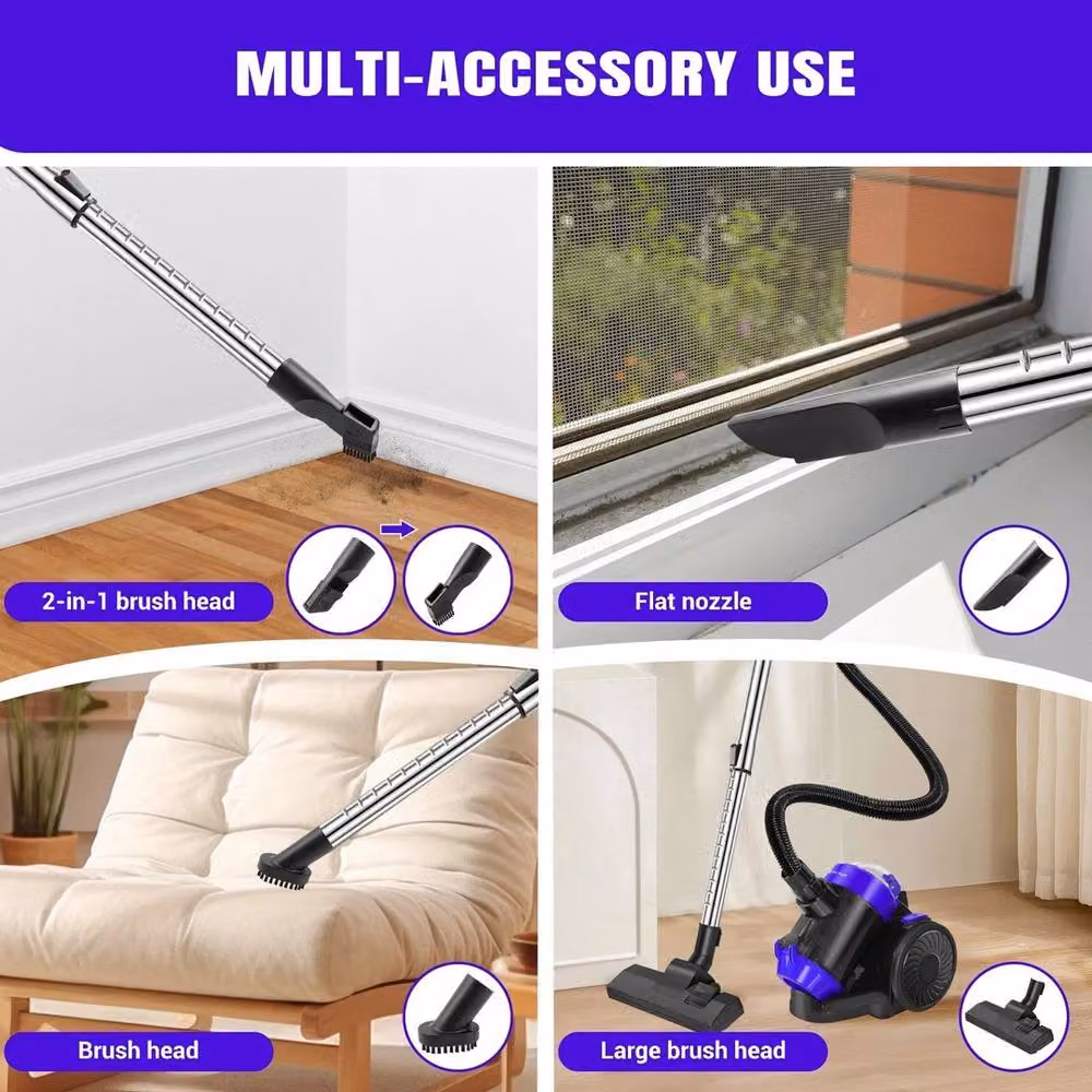EONLION Lightweight Bagless Cylinder Vacuum Cleaner in Black, Height: 100 cm – 4