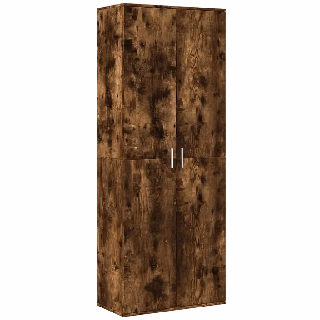 Berkfield Home Smoked Oak Highboard in Brown, W/D/H: 70 x 35 x 180 cm – 2