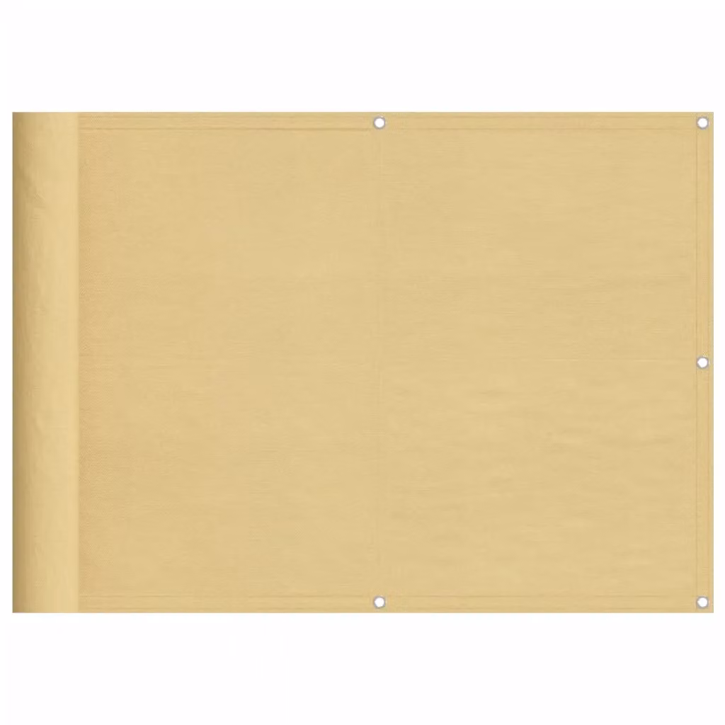 Berkfield Home Opaque Balcony Screen in Sand and Yellow, 100% Polyester Oxford, W: 75 cm, H: 300 cm – 2