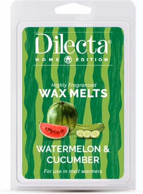 Dilecta Scent Highly Fragranced Watermelon and Cucumber Wax Melts, Green