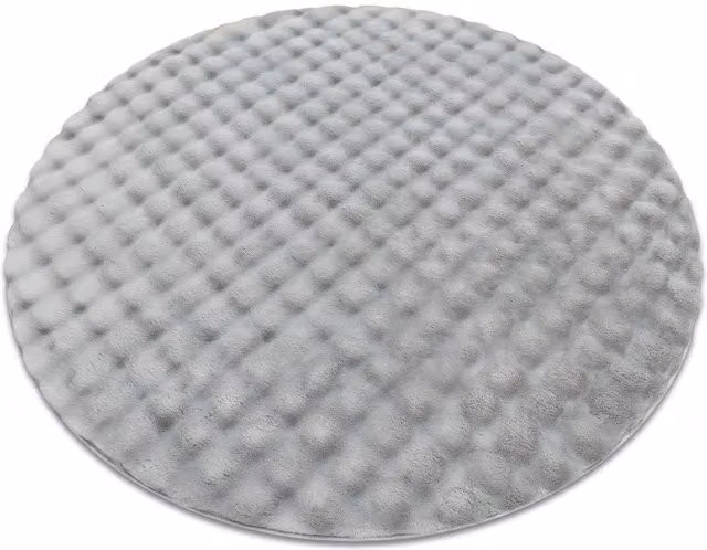 RugsX Bubble Rug in Silver, Diameter: 160 cm